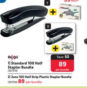 Rexel Standard 100 Half Stapler Bundle 397319-Per Bundle