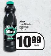 Albex Thin Bleach (Assorted)-750ml Each