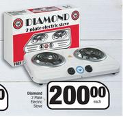 Diamond 2 Plate Electric Stove-Each