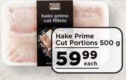 Hake Prime Cut Portions 500g- Each