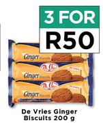 De Vries Ginger Biscuits-For 3 x 200g