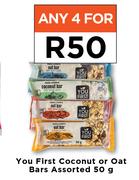 You First Coconut Or Oat Bars Assorted-For Any 4 x 50g
