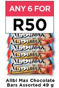 Alibi Max Chocolate Bars Assorted-For Any 6 x 49g