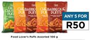 Food Lover's Puffs Assorted-For Any 5 x 100g