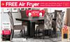 Porto Table + 6 Porto Chairs-Combo Free Gift Defy 7.6L Air Fryer
