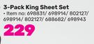 3 Pack King Sheet Set