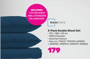 Mainstays 3 Pack Double Sheet Set