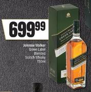 Johnnie Walker Green Label Blended Scotch Whisky-750ml