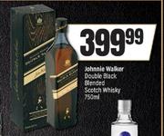 Johnnie Walker Double Black Blended Scotch Whisky-750ml