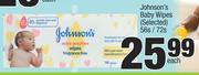 Johnson's Baby Wipes (Selected)-56's/72's Each