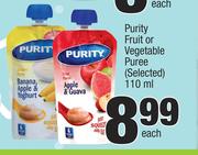 Purity Fruit Or Vegetable Puree (Selected)-110ml Each