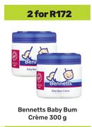 Bennetts Baby Bum Creme-For 2 x 300g