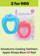 Snookums Cooling Teethers Apple Shape Blue Or Red-For 2