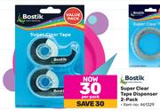 Bostik Super Clear Tape Dispenser 2 Pack-Per Pack