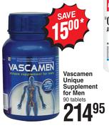 Vascamen Unique Supplement For Men 90 Tablets