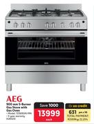 AEG 900mm 5-Burner Gas Stove With Gas Oven 426323
