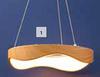 Eurolux 23W LED Ellipse Wood Print Pendant Light White-600mm x 900mm