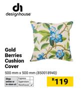 Design House Gold Berries Cushion Cover-500mm x 500mm