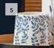 Floral Vase White & Navy-126mm x 120mm