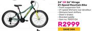 Raleigh 24" Or 26" Mirage 21 Speed Mountain Bike