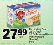 The Laughing Cow Dip & Crunch Full Fat Processed Cheese With Breadsticks-140g Each