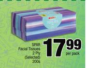Spar Facial Tissues 2 Ply-200s Per Pack