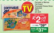 Parmalat Or Melrose Full Cream Processed Cheese Slices-400g Per Pack