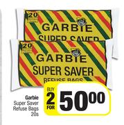 Garbie Super Saver Refuse Bags-For 2 x 20s