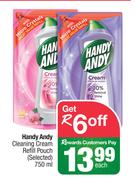 Handy Andy Cleaning Cream Refill Pouch (Selected)-750ml Each