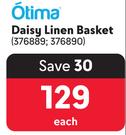 Otima Daisy Linen Basket-Each