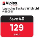 Alplas Laundry Basket With Lid-Each