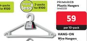Primaries Plastic Hangers-Per 2 Packs