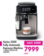 Philips Series 2200 Fully Automatic Espresso Machine 388205-Each
