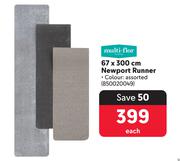 Multi-Flor 67 x 300cm Newport Runner-Each