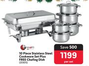 Tissolli 10 Piece Stainless Steel Cookware Set Plus Free Chafing Dish-Per Set