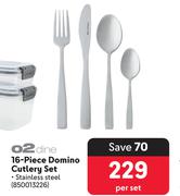 O2 Dine 16 Piece Domino Cutlery Set-Per Set
