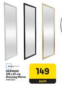 Mainstays Hermani 126 x 61cm Dressing Mirror-Each
