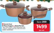 Bennett Read 6 Piece Copper Or Rock Pot Set-Per Set
