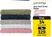 Glodina Zero Twist Towel Range (Face Cloth)