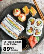 12-Piece Salmon Sushi Platter Combo