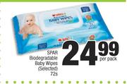 Spar Biodegradable Baby Wipes(Selected)-72s Per Pack