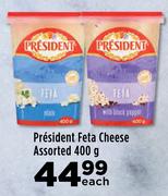 President Feta Cheese Assorted-400g Each