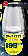 Goldair 1.7L Glass Cordless Kettle GGK-1800