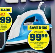 Pineware 1300W Spray, Dry & Steam Iron PSI091