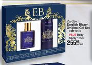 Yardley English Blazer Original Gift Set EDT 30ml Plus Body Spray 125ml-Per Set