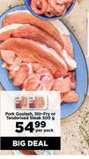 Pork Goulash, Stir Fry Or Tenderised Steak-500g Per Pack