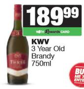 KWV 3 Year Old Brandy-750ml