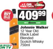 Johnnie Walker 12 Year Old Black Label Scotch Whisky-750ml
