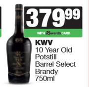 KWV 10 Year Old Potstill Barrel Select Brandy-750ml
