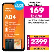Samsung Galaxy A04 Smartphone-On Red Flexi 140